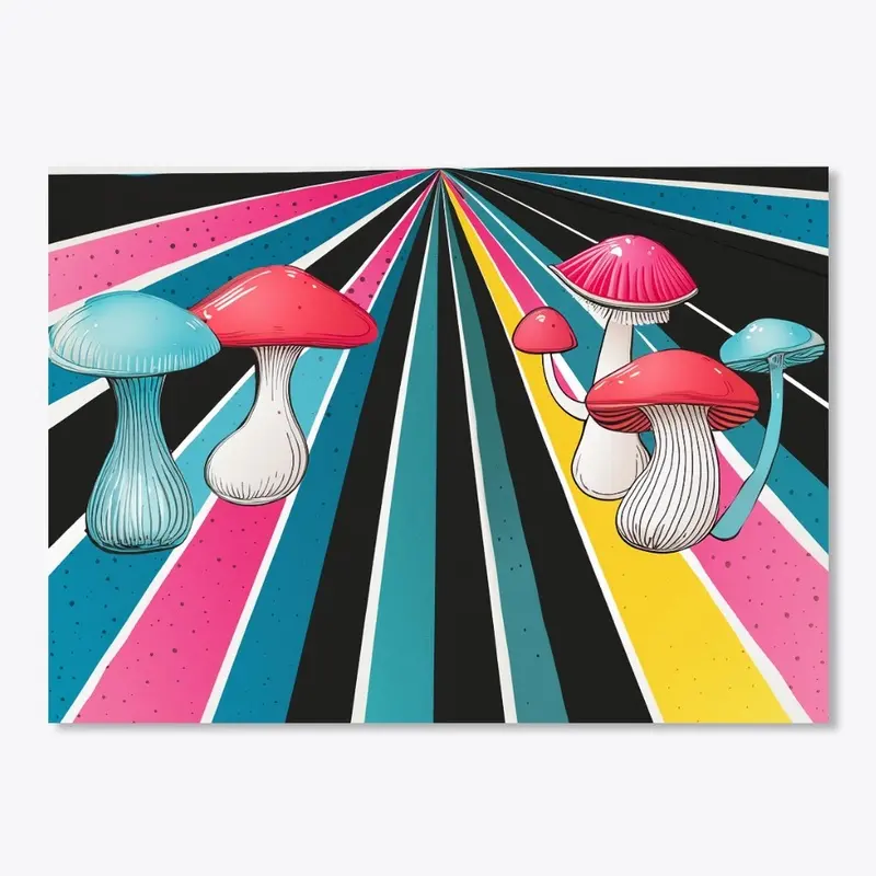 Mushroom Vanishing Point Sticker